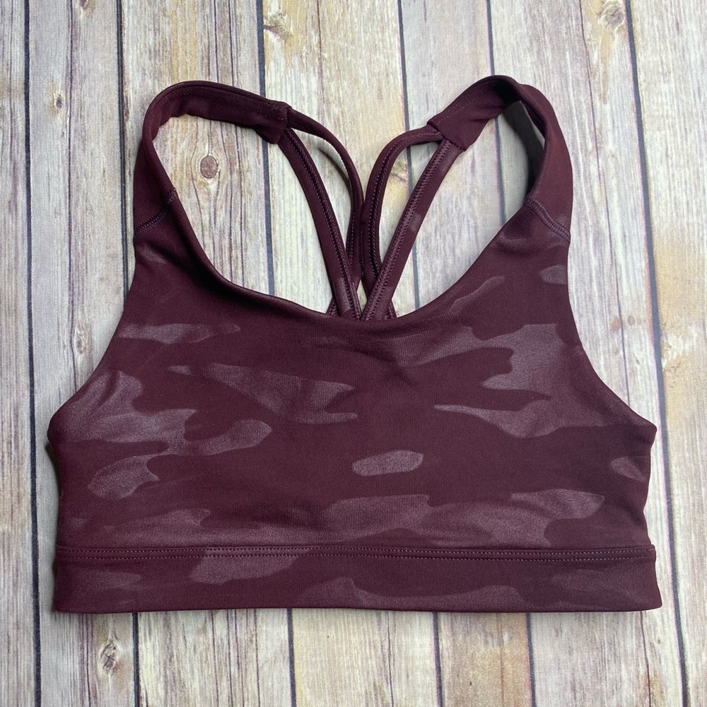 Old Navy Maroon Camo Sports Bra